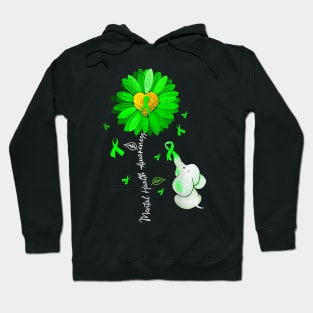 Sunflower Green Ribbon Elephant Hoodie